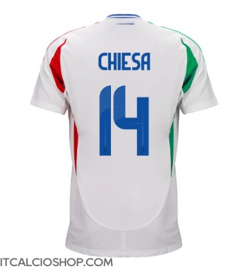 Italia Federico Chiesa #14 Seconda Maglia Europei 2024 Manica Corta
